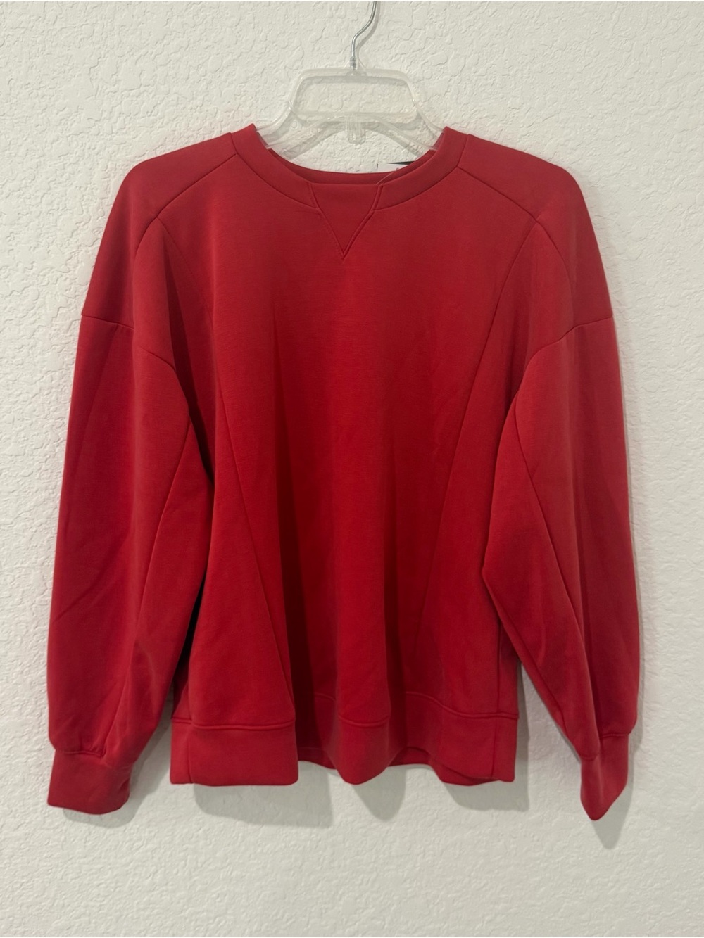 Buckle Red Crewneck Pullover
